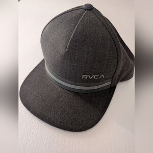 RVCA Barlow Twill III Charcoal Adjustable Hat NWT